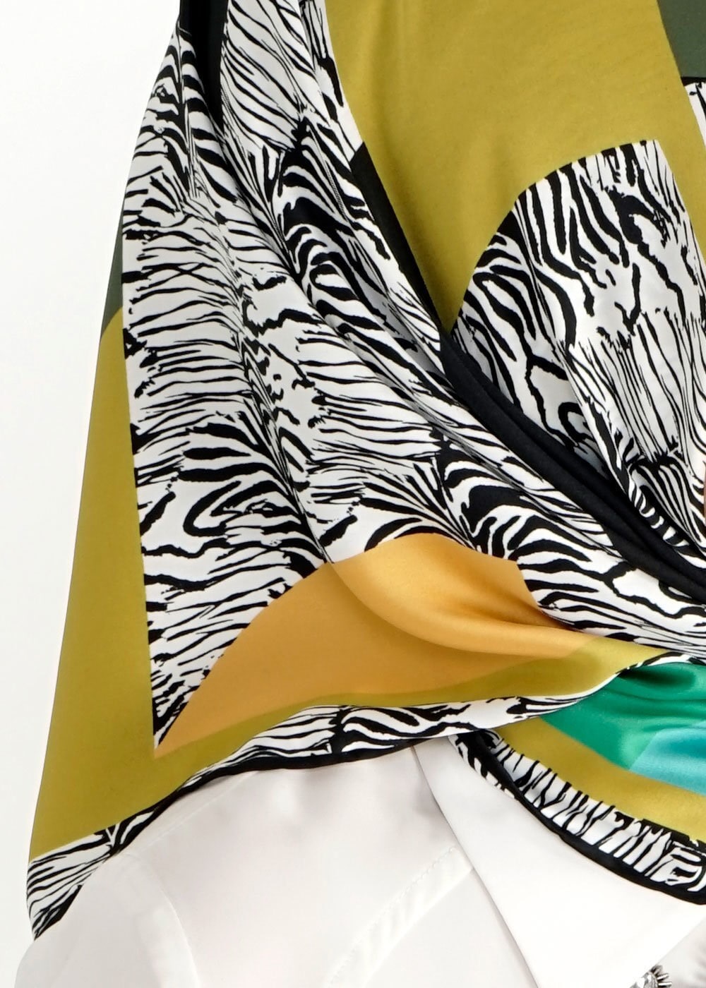 Tesettür giyim YEŞİL 11207 Alvina Desenli Eşarp