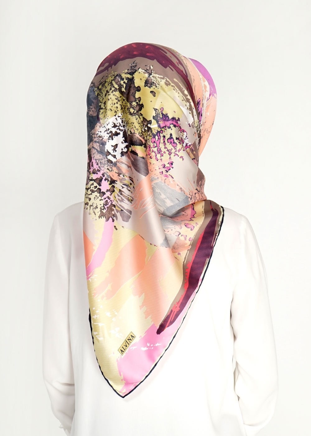 Tesettür giyim YEŞİL 11208 Alvina Desenli Eşarp