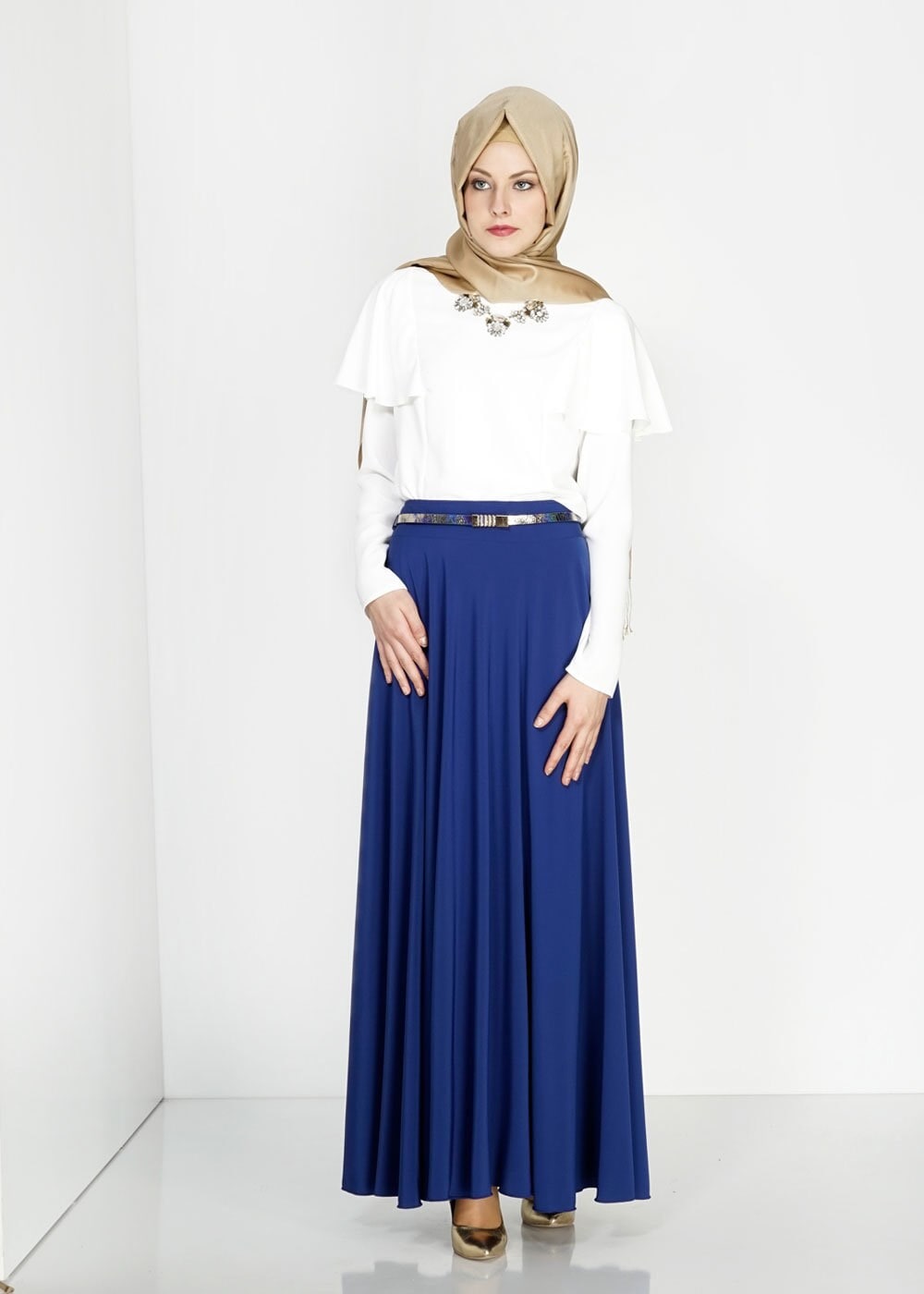 Tesettür giyim LACİVERT 6663 Criss Tesettür Etek