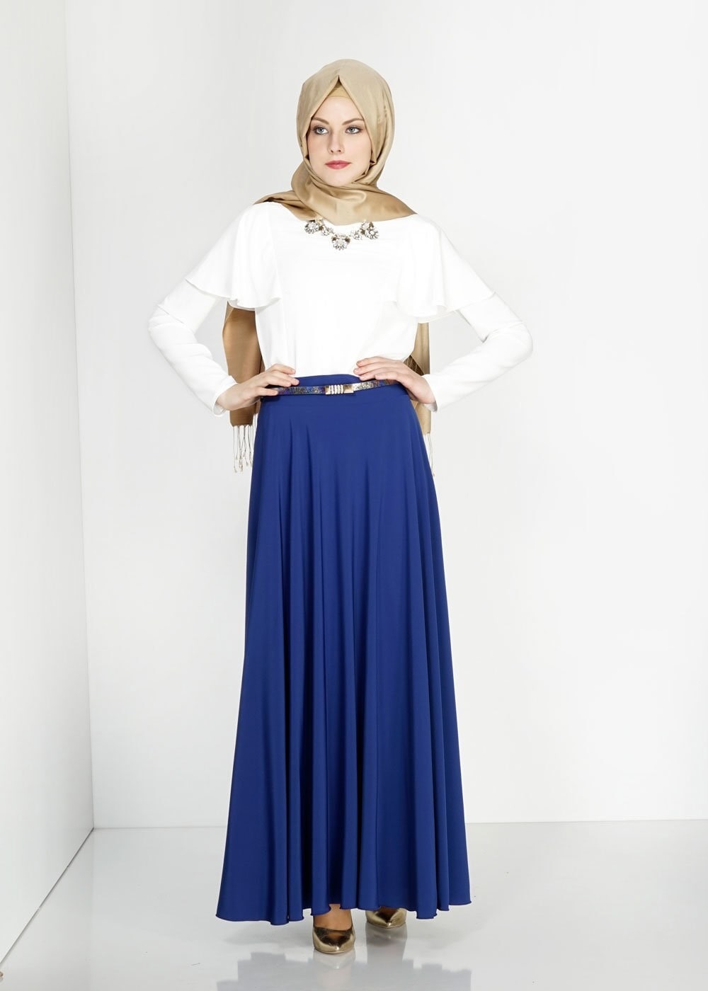 Tesettür giyim LACİVERT 6663 Criss Tesettür Etek