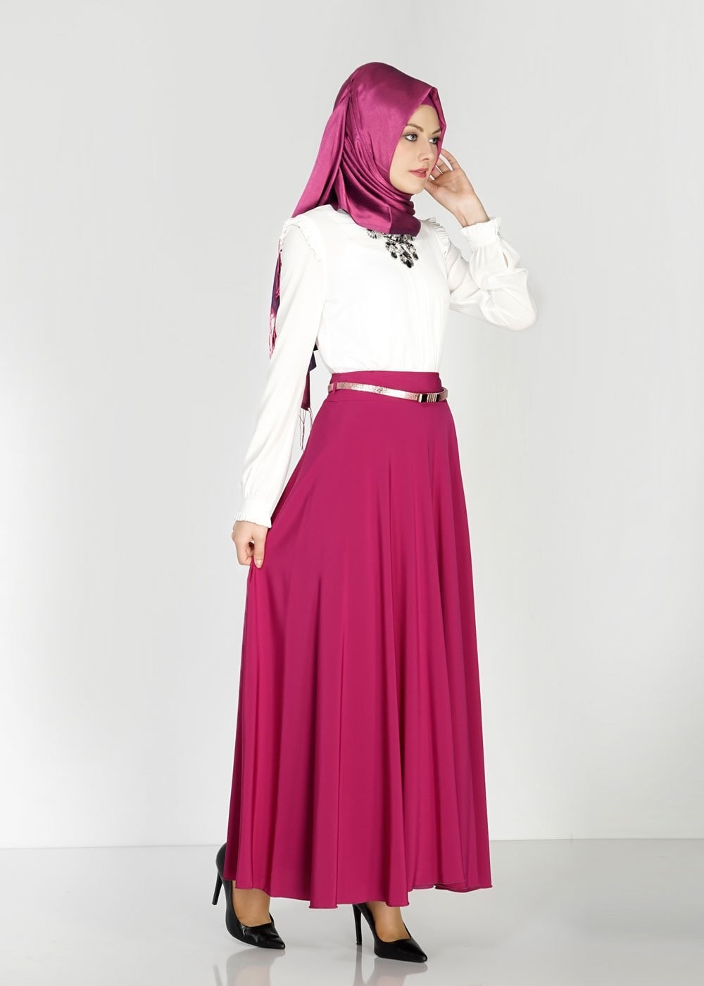 Tesettür giyim MOR 6663 Criss Tesettür Etek