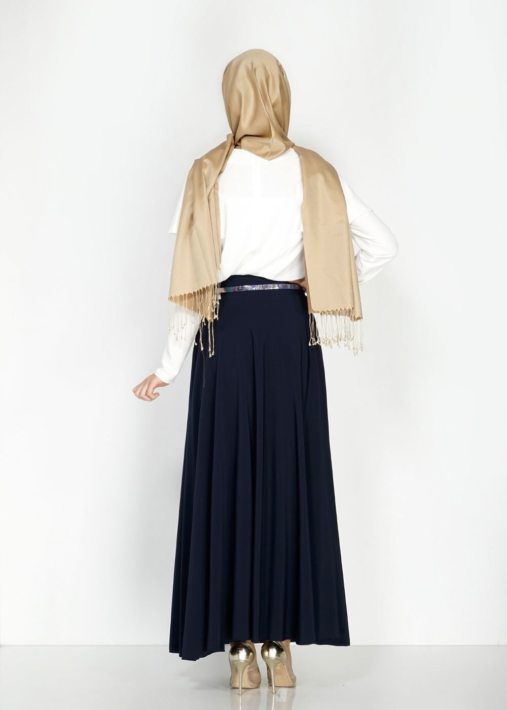 Tesettür giyim LACİVERT 6663 Criss Tesettür Etek