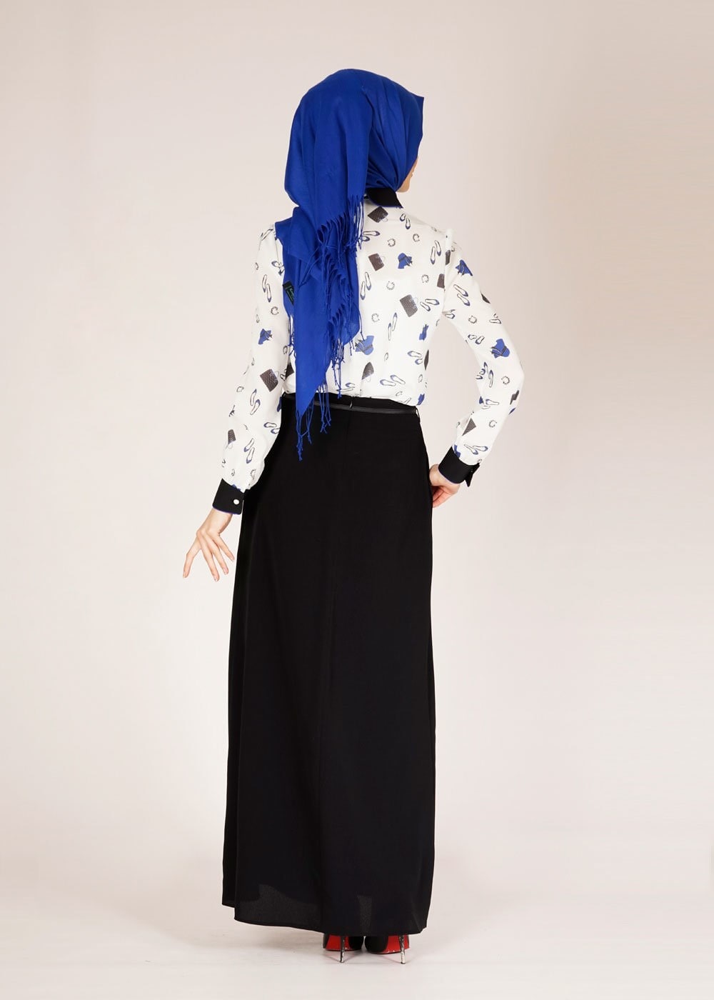 Tesettür giyim SİYAH DÜZ KESİM PİLİSELİ ETEK 6664 