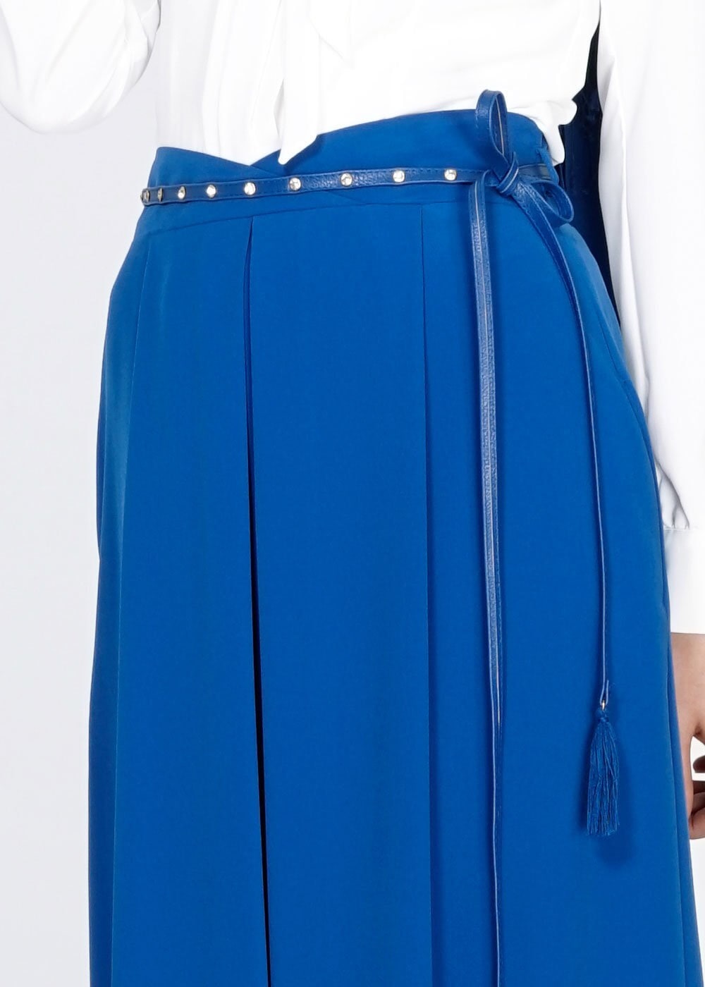 Tesettür giyim LACİVERT DÜZ KESİM PİLİSELİ ETEK 6664 