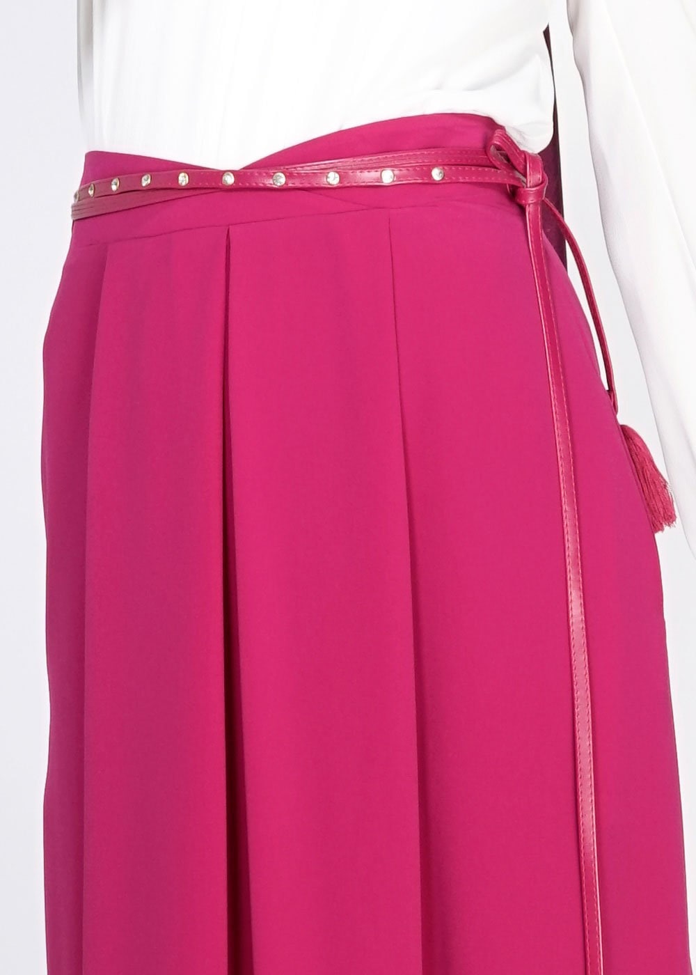 Tesettür giyim MOR DÜZ KESİM PİLİSELİ ETEK 6664 