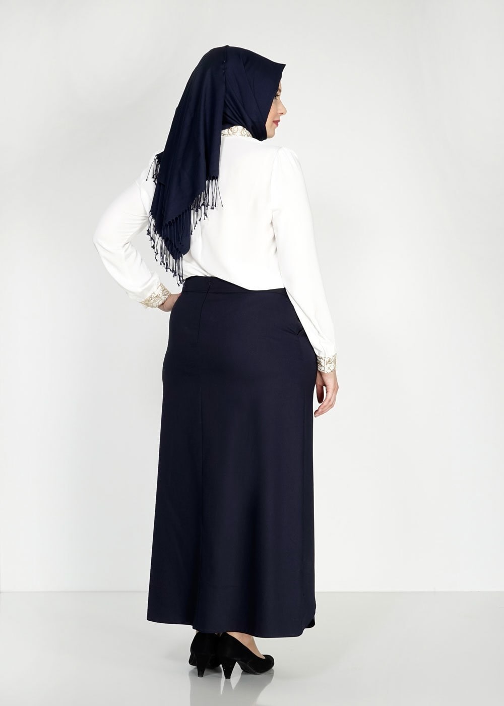 Tesettür giyim LACİVERT 6665 Elin Tesettür Etek