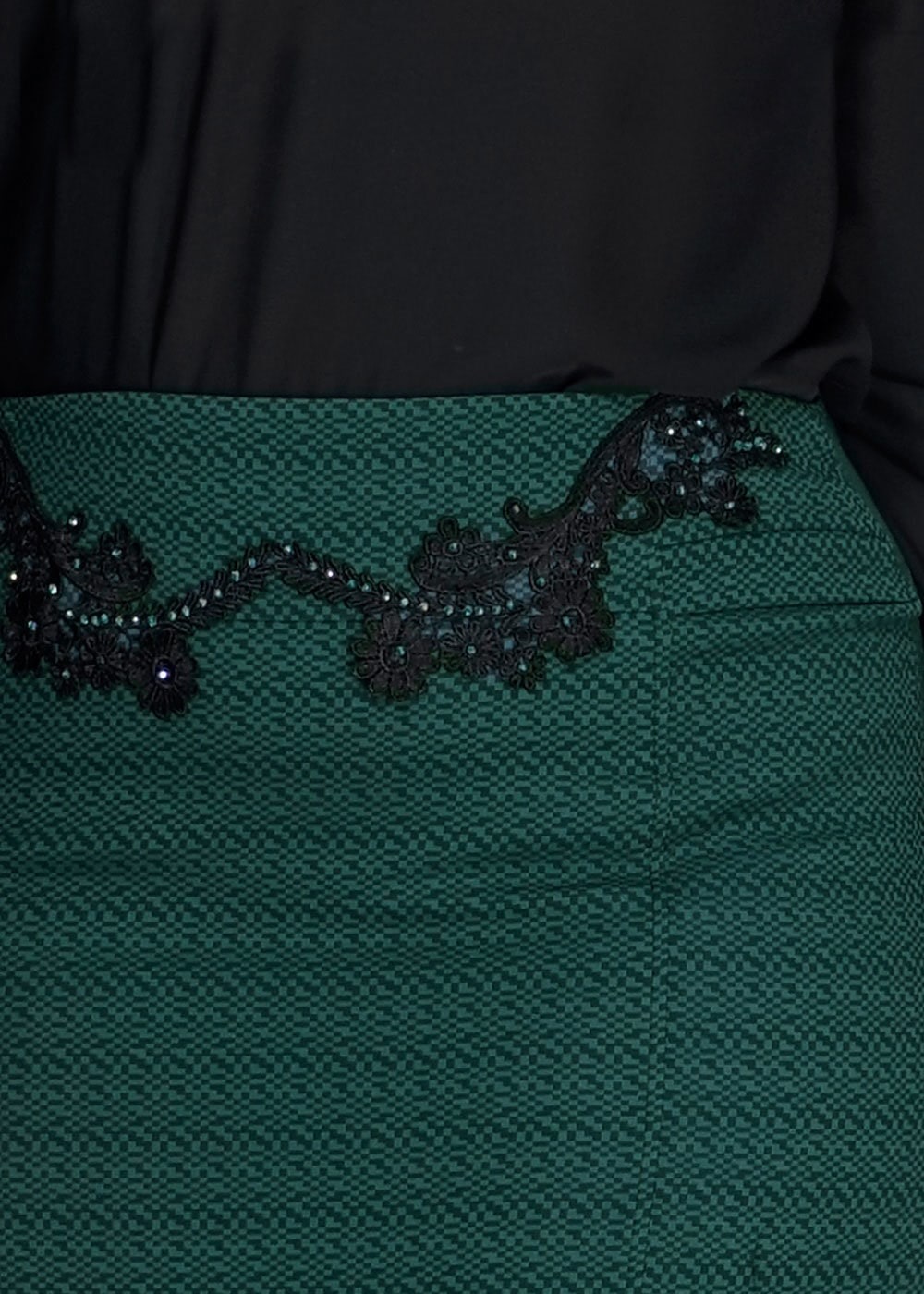 Tesettür giyim YEŞİL 6668 Nazenin Tesettür Etek