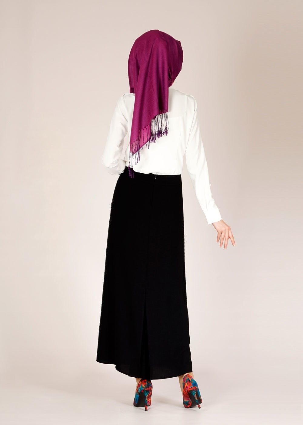 Tesettür giyim SİYAH 6673 Rado Tesettür Etek