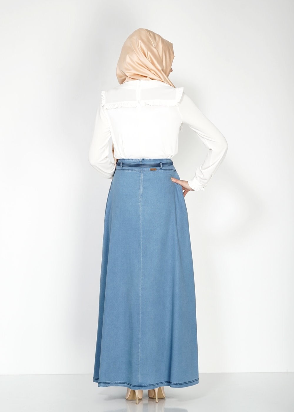 Tesettür giyim LACİVERT 6677 Noura Tesettür Etek