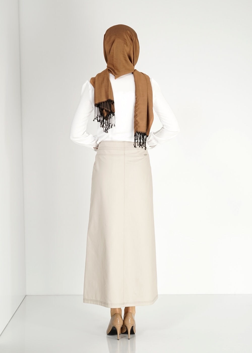 Tesettür giyim BEJ 6679 Owen Tesettür Etek