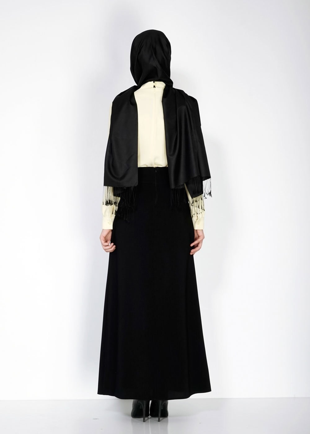 Tesettür giyim SİYAH 6680 Rado Tesettür Etek