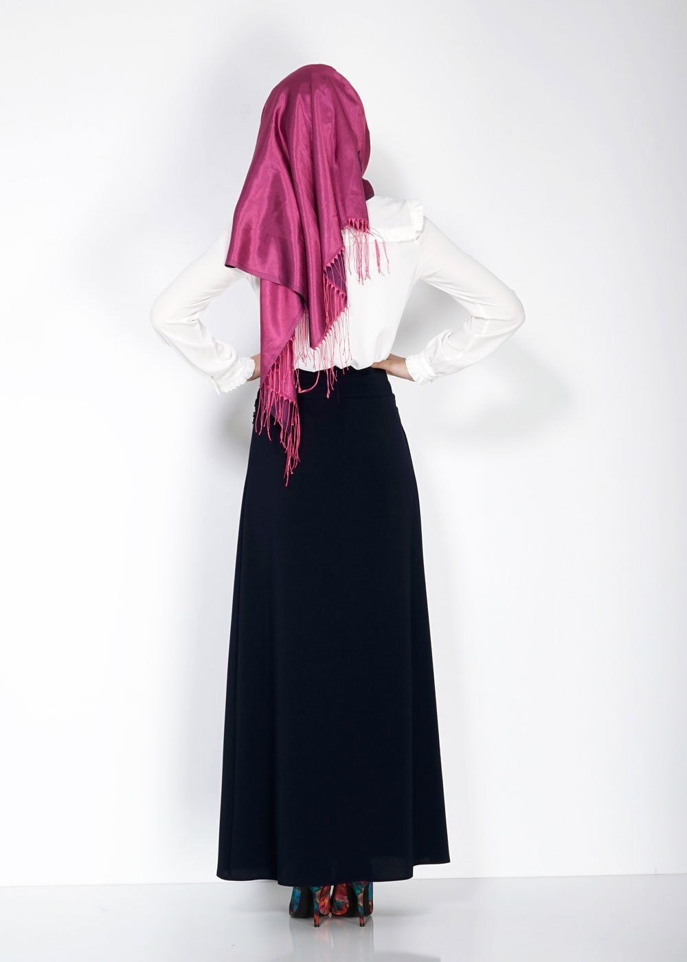 Tesettür giyim LACİVERT 6680 Rado Tesettür Etek