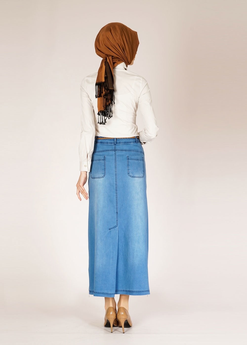 Tesettür giyim LACİVERT 6683 Noura 2163 Tesettür Etek