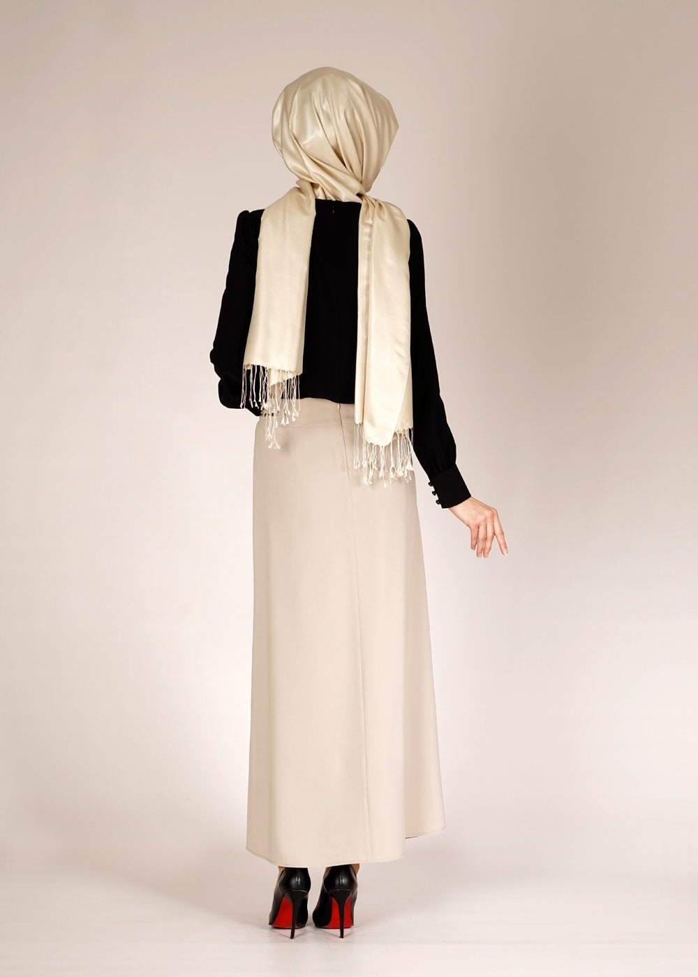 Tesettür giyim BEJ 6686 NAZENİN 9004 ETEK 40/48 TEK38