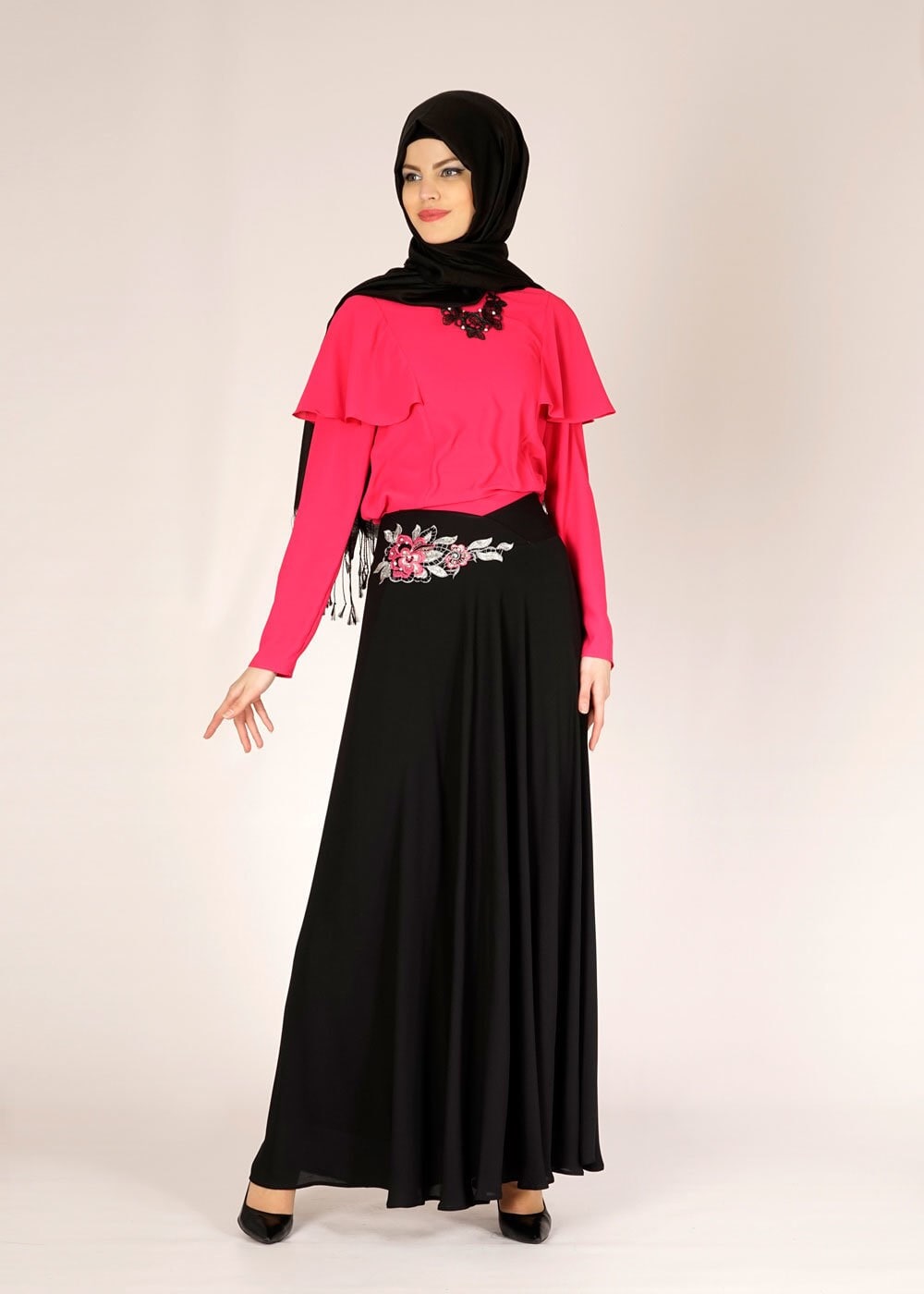 Tesettür giyim SİYAH 6689 SİSLEY 6235 ETEK 38/44(38-40) TEK38