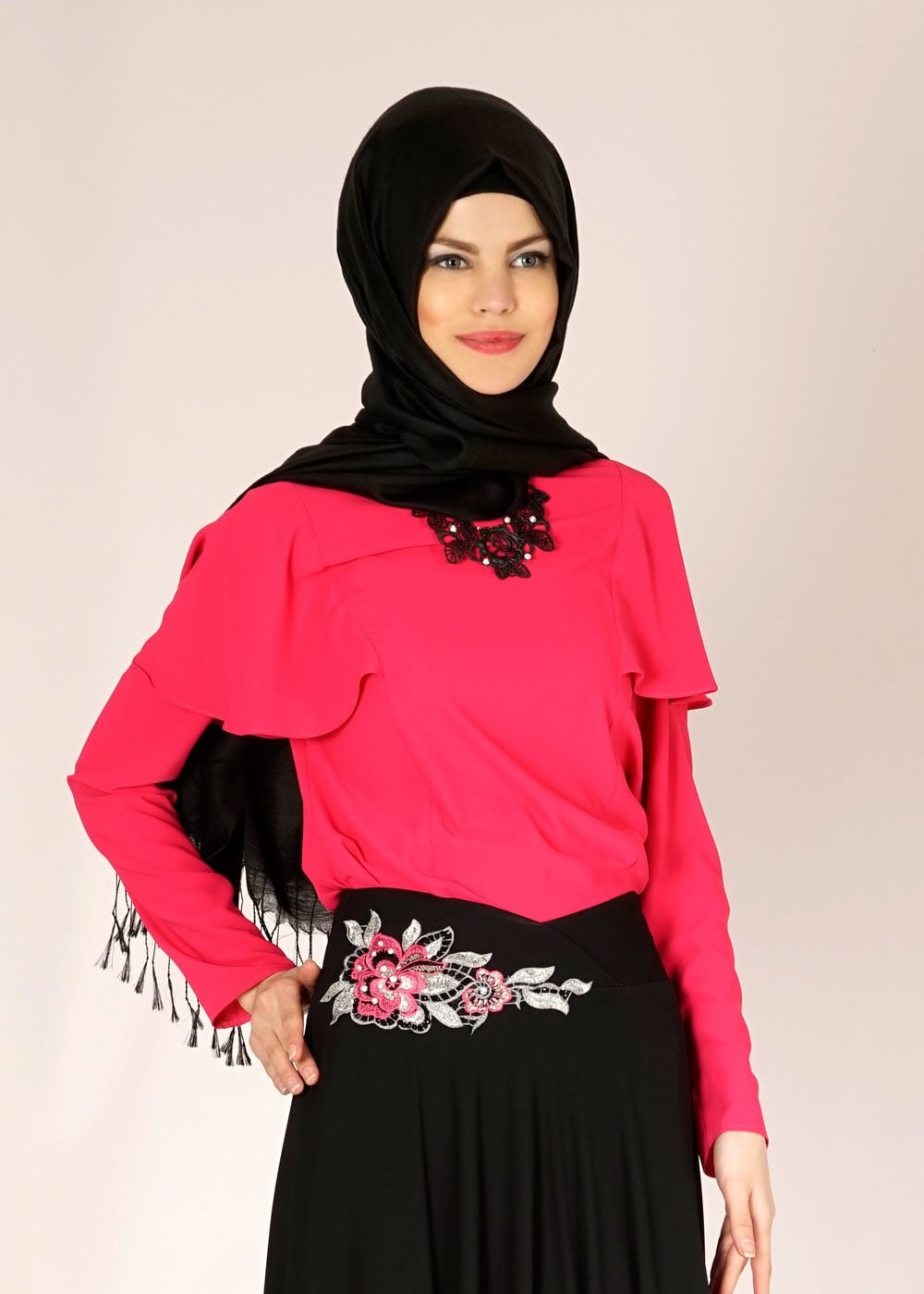 Tesettür giyim SİYAH 6689 SİSLEY 6235 ETEK 38/44(38-40) TEK38