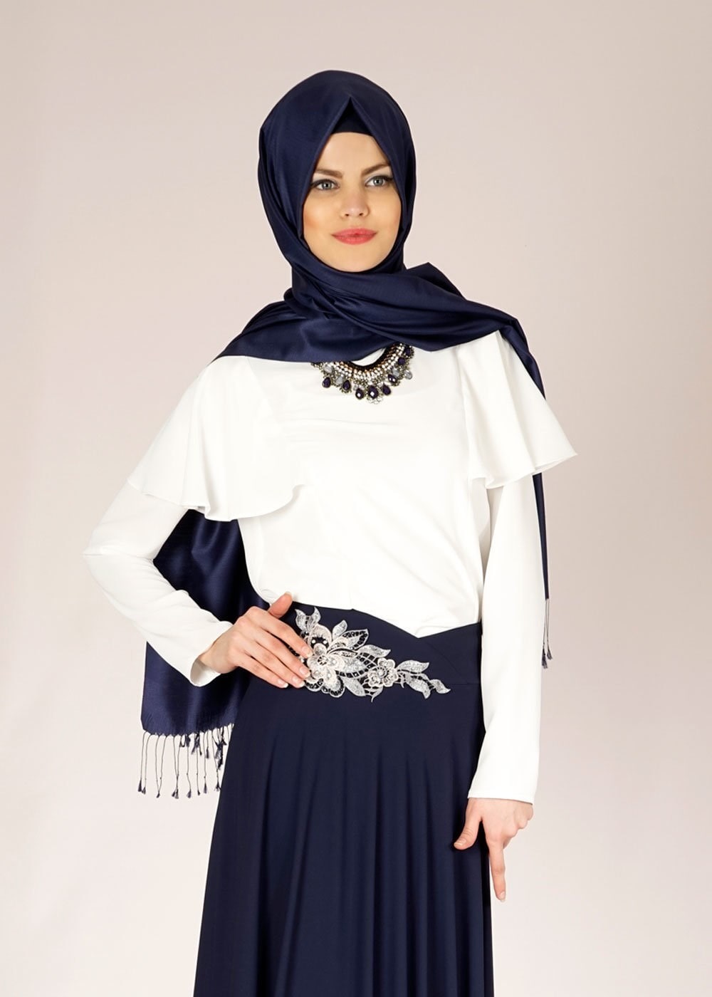 Tesettür giyim LACİVERT 6689 SİSLEY 6235 ETEK 38/44(38-40) TEK38