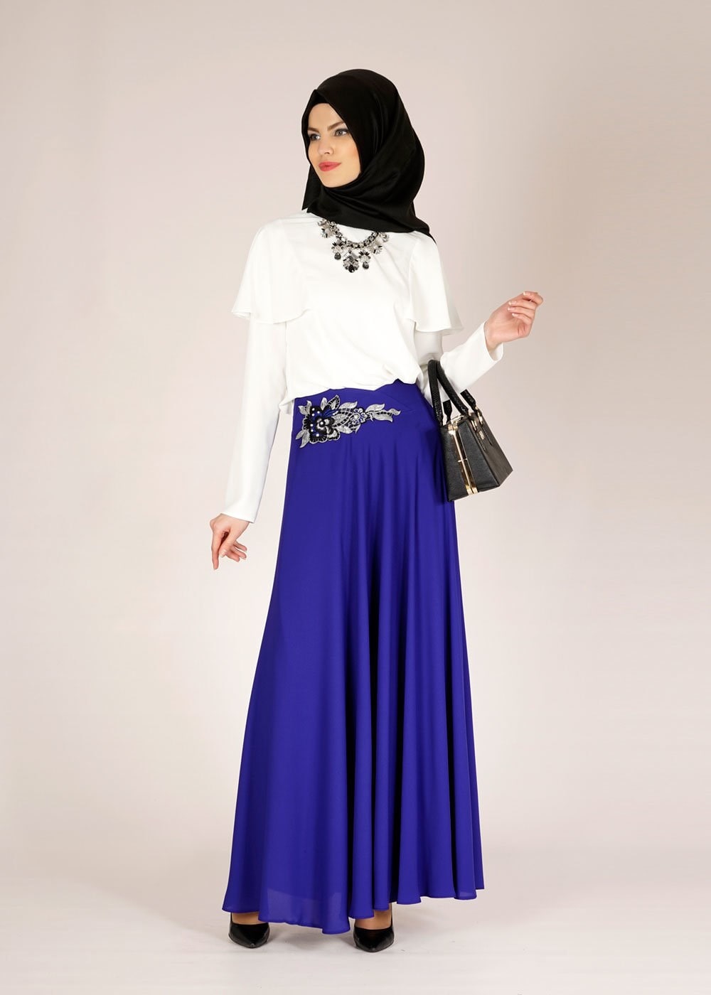 Tesettür giyim MAVİ 6689 SİSLEY 6235 ETEK 38/44(38-40) TEK38