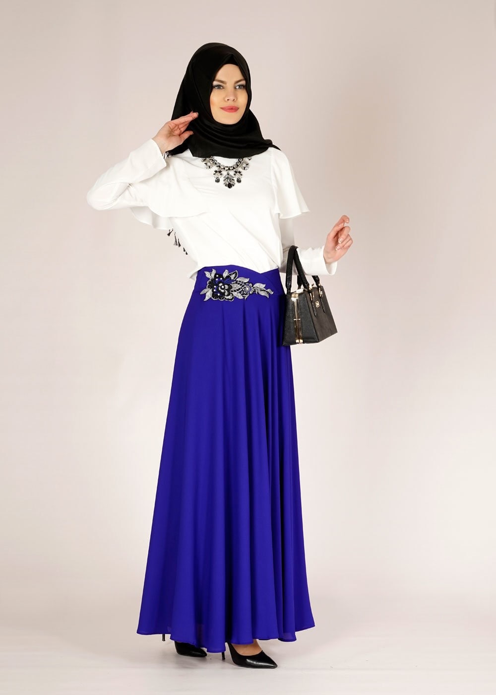 Tesettür giyim MAVİ 6689 SİSLEY 6235 ETEK 38/44(38-40) TEK38