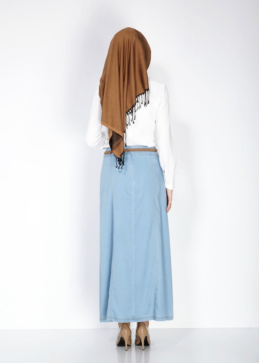 Tesettür giyim LACİVERT 6691 Noura Tesettür Etek