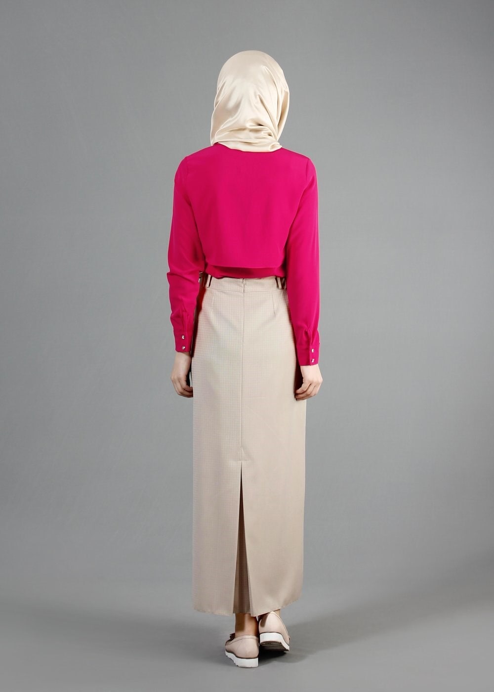 Tesettür giyim BEJ 6694 Crista Tesettür Etek