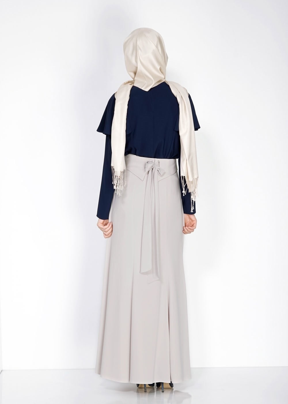 Tesettür giyim BEJ 6695 Farah Tesettür Etek