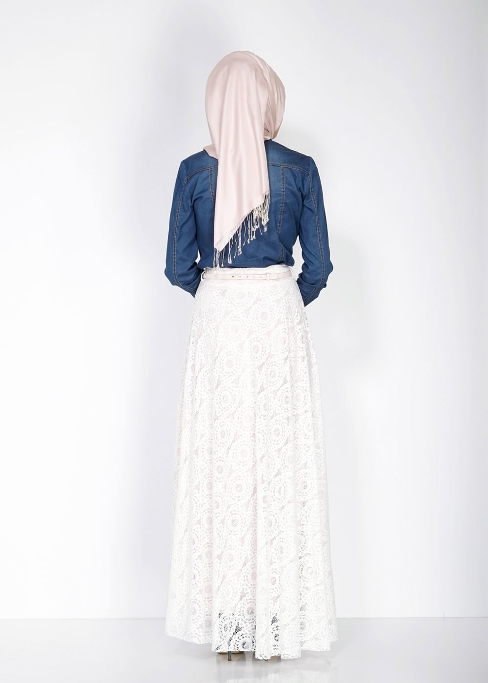 Tesettür giyim BEJ 6697 Moon Tesettür Etek