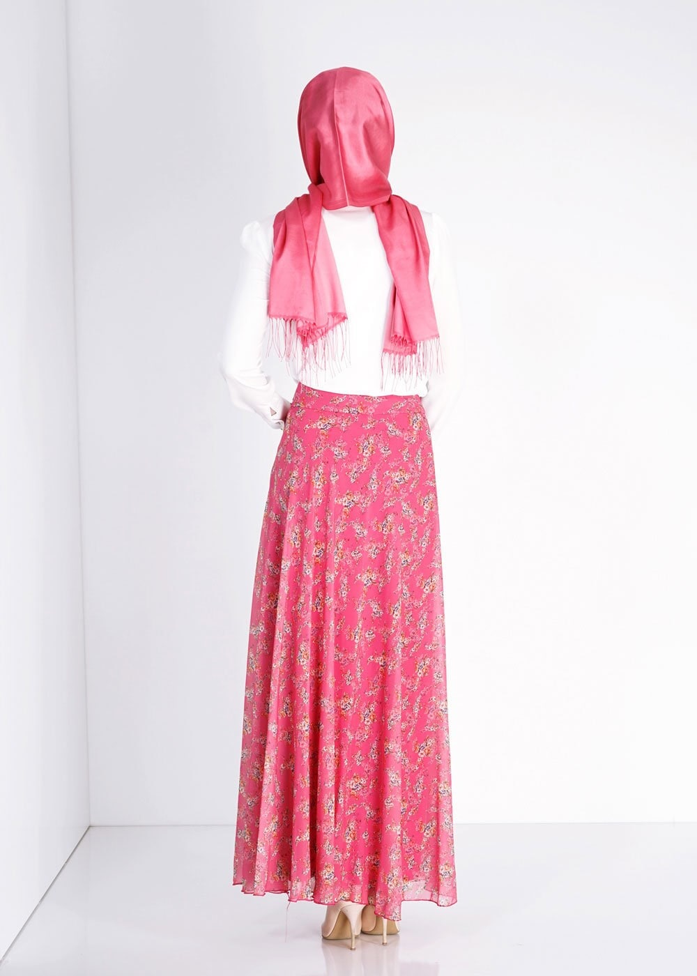 Tesettür giyim FUŞYA 6698 Evite Tesettür Etek