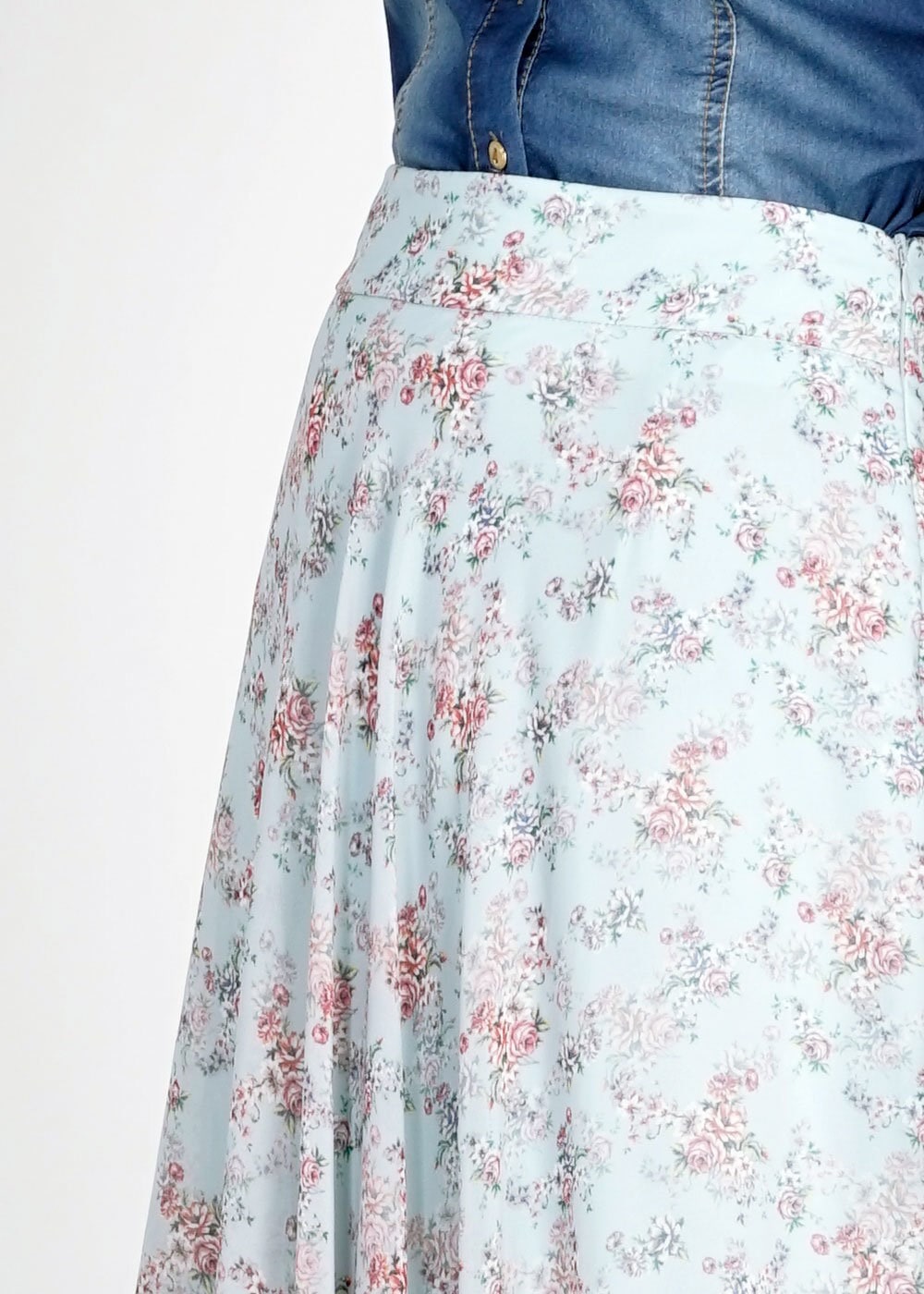 Tesettür giyim MAVİ 6698 Evite Tesettür Etek