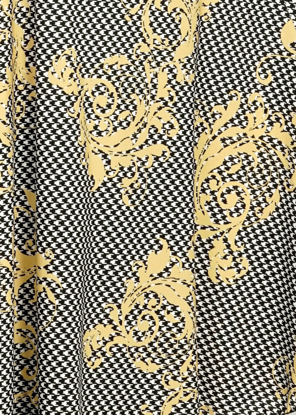 Tesettür giyim SARI DESENLİ ARKASI BAĞLAMA DETAYLI KREP ETEK 6700