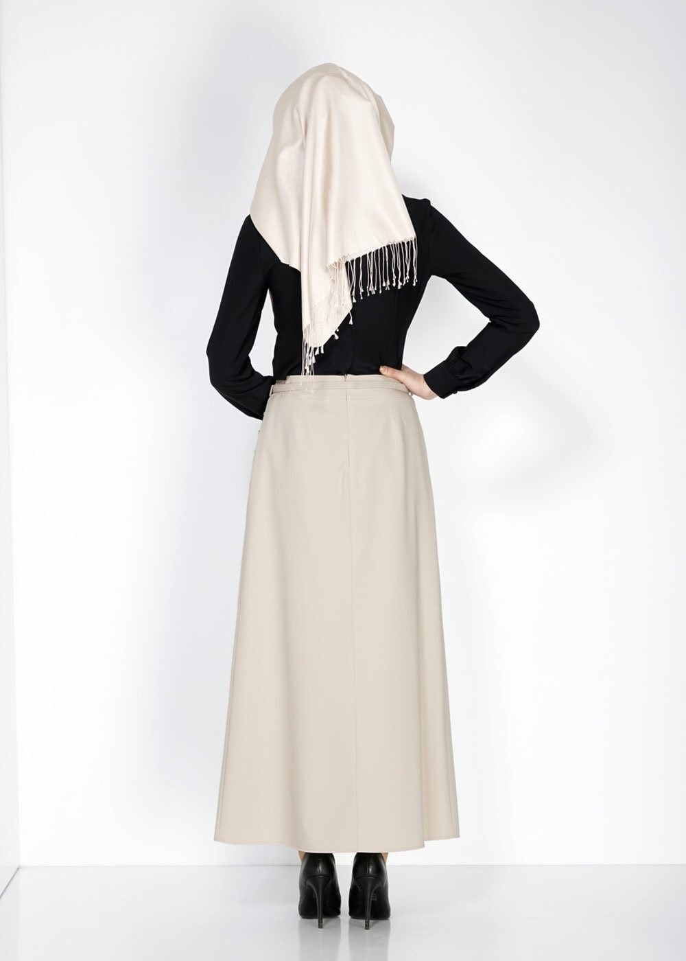 Tesettür giyim BEJ 6704 Ladin Tesettür Etek