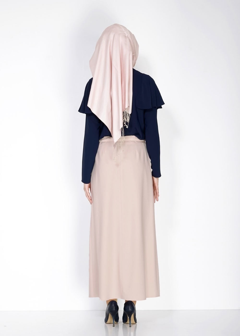 Tesettür giyim PUDRA 6704 Ladin Tesettür Etek