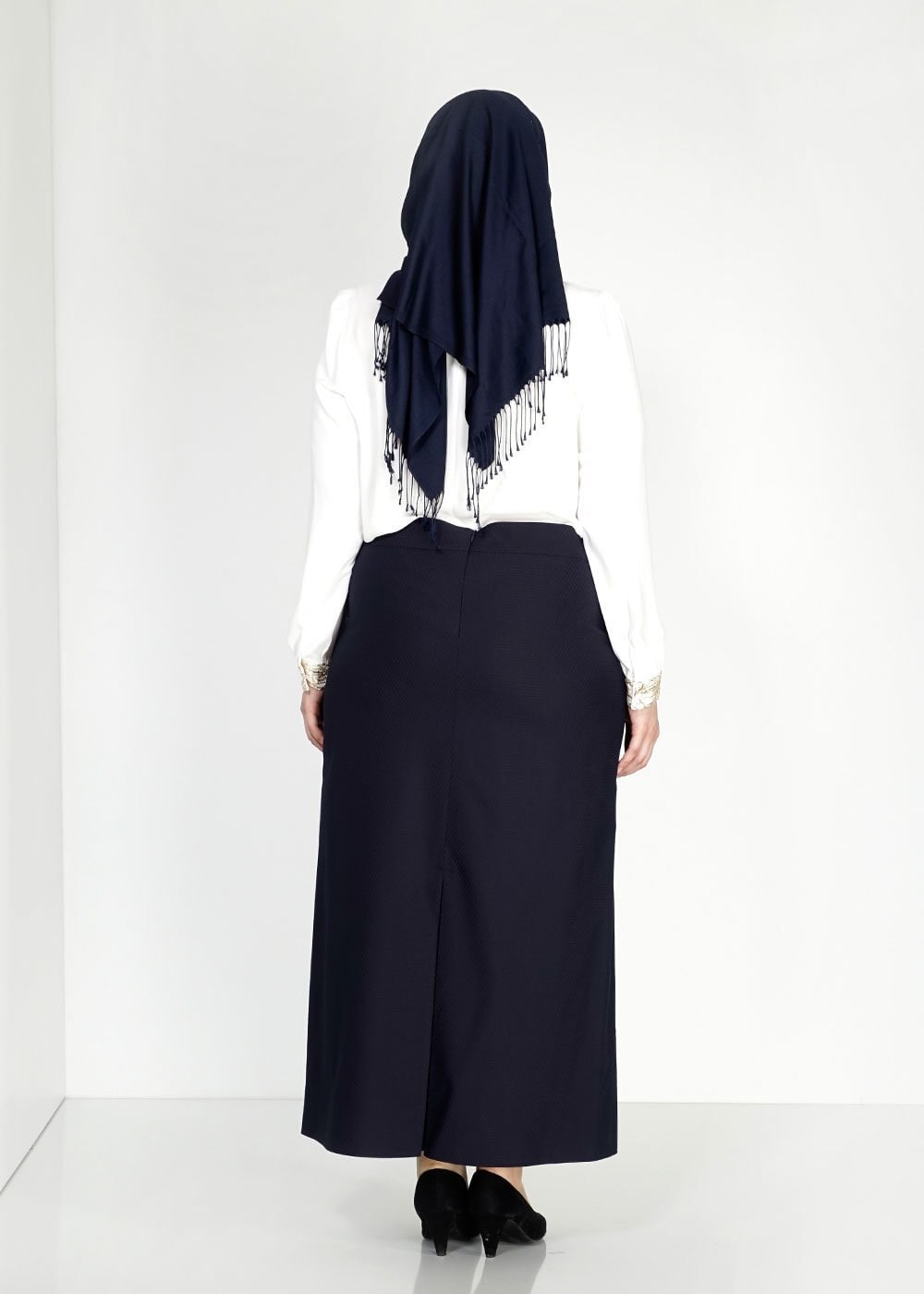 Tesettür giyim LACİVERT 6705 Ardıç Tesettür Etek