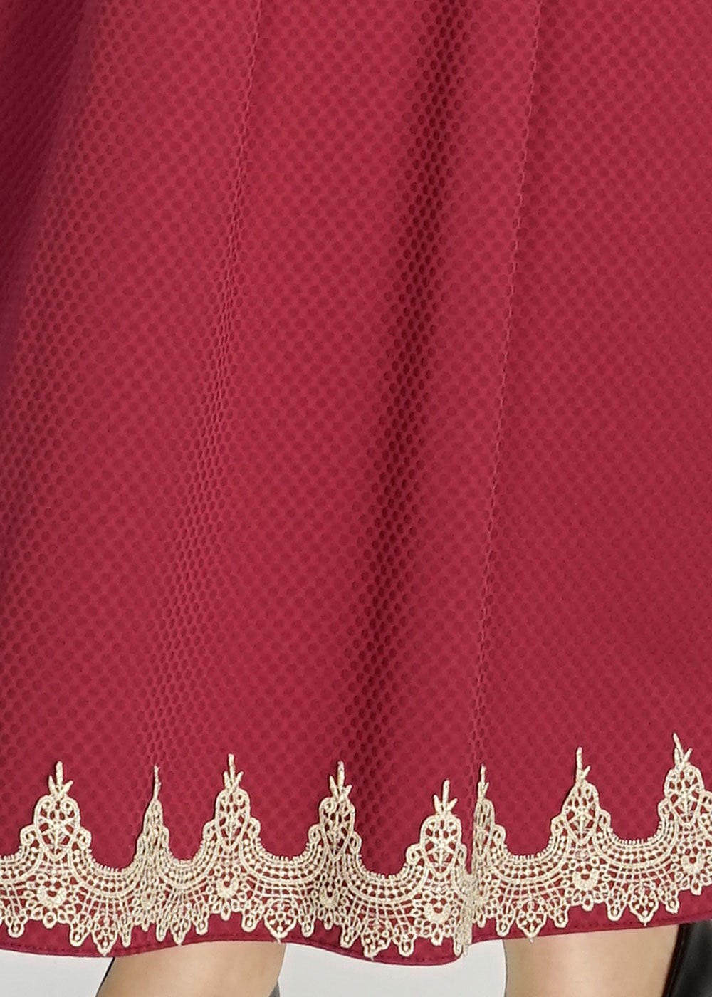 Tesettür giyim BORDO 6712 Neva Jakar Tesettür Etek