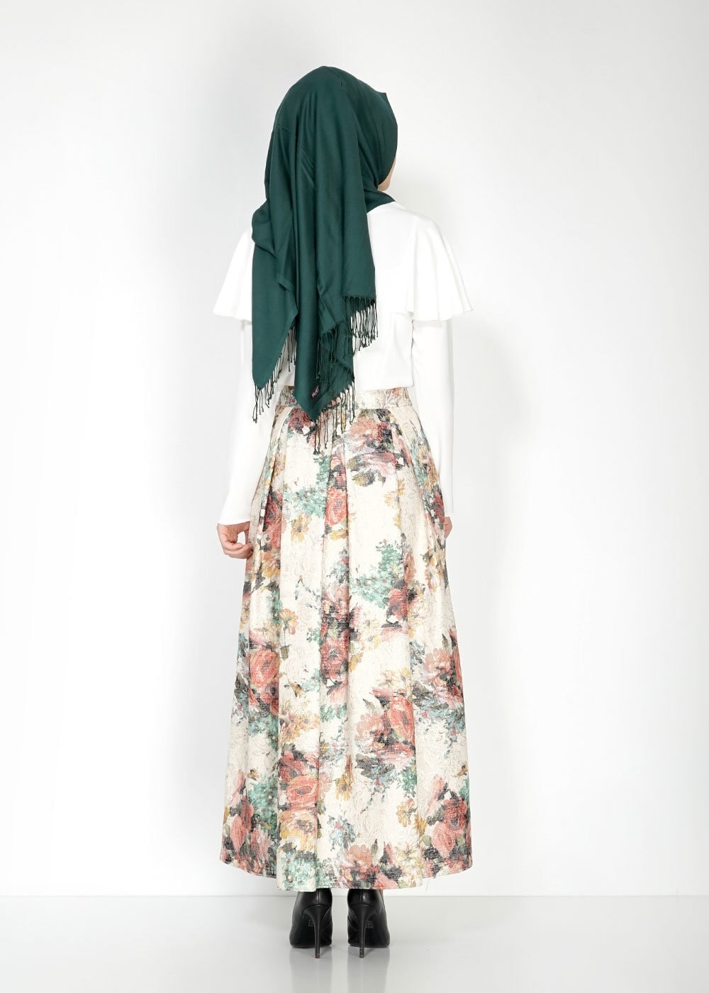 Tesettür giyim BEJ 6713 Jakar Tesettür Etek