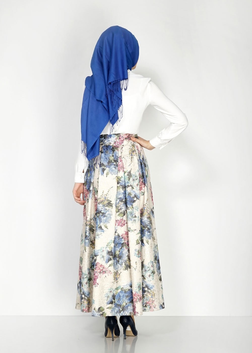 Tesettür giyim BEJ 6713 Jakar Tesettür Etek