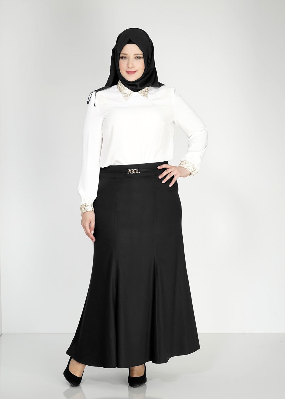 Tesettür giyim SİYAH 6716 Essen Tesettür Etek