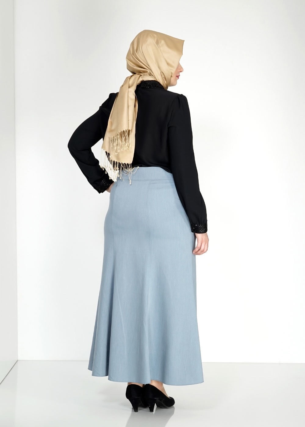 Tesettür giyim MAVİ 6716 Essen Tesettür Etek