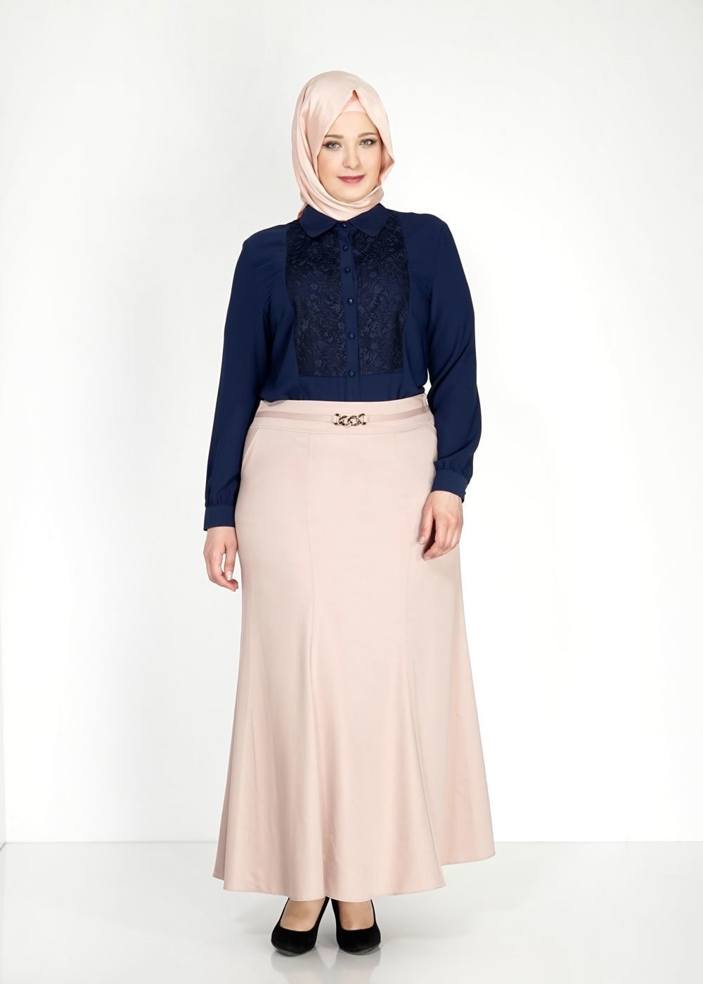 Tesettür giyim PUDRA 6716 Essen Tesettür Etek