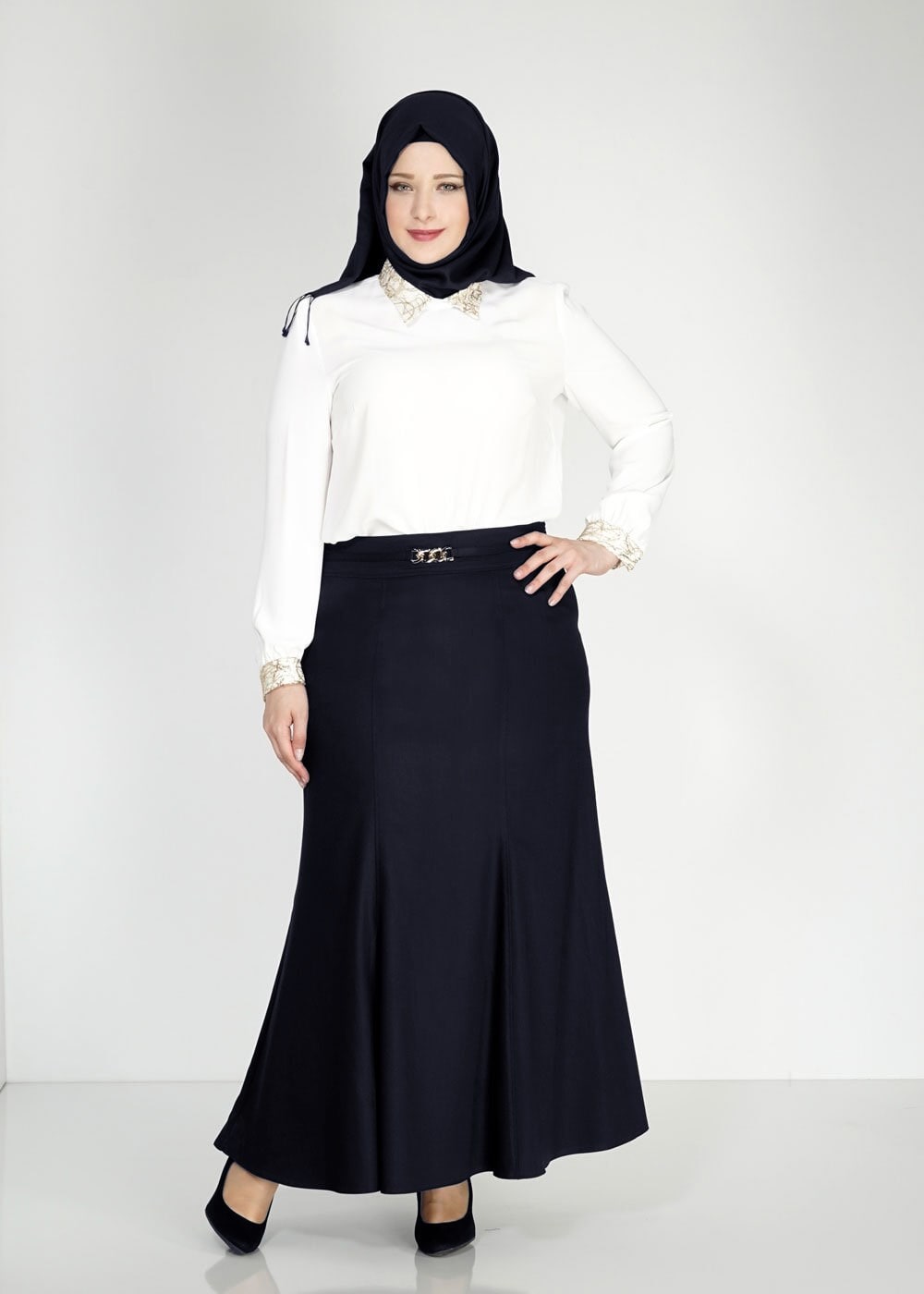 Tesettür giyim LACİVERT 6716 Essen Tesettür Etek