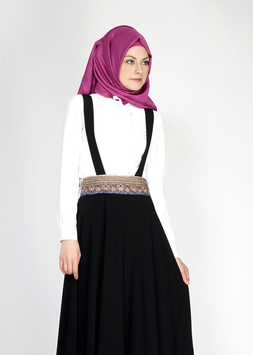 Tesettür giyim SİYAH 6721 Alya Tesettür Etek