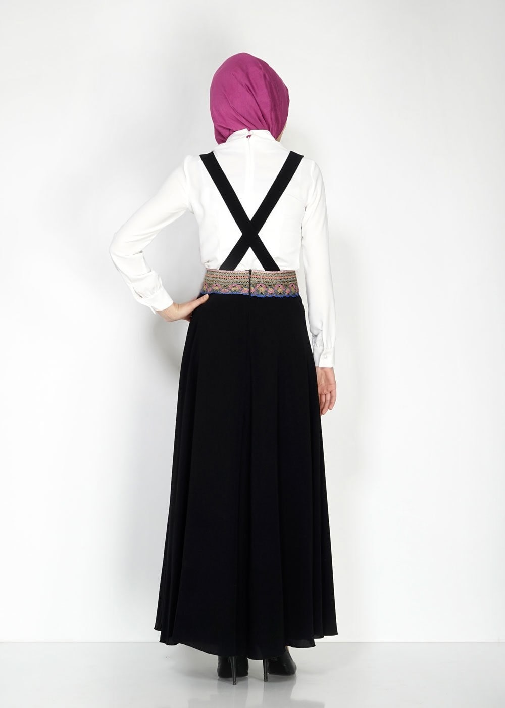 Tesettür giyim SİYAH 6721 Alya Tesettür Etek