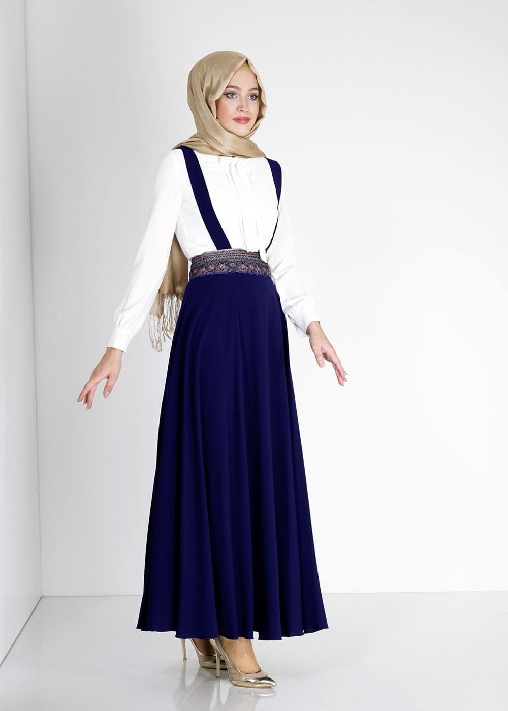 Tesettür giyim LACİVERT 6721 Alya Tesettür Etek