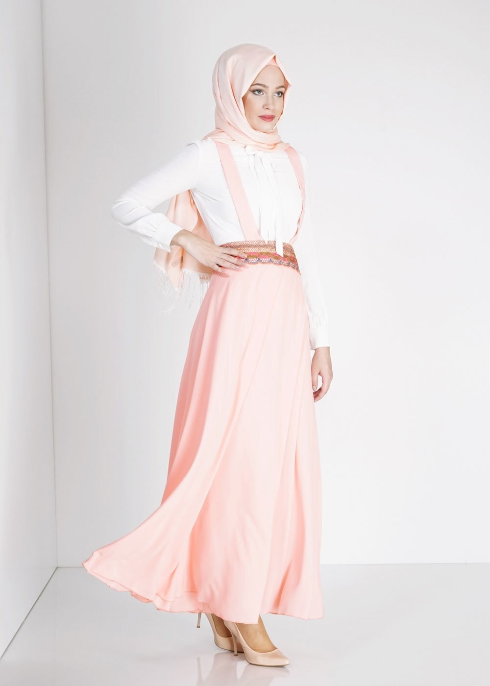 Tesettür giyim PUDRA 6721 Alya Tesettür Etek