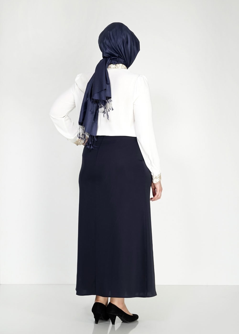 Tesettür giyim LACİVERT 6725 Elite Tesettür Etek