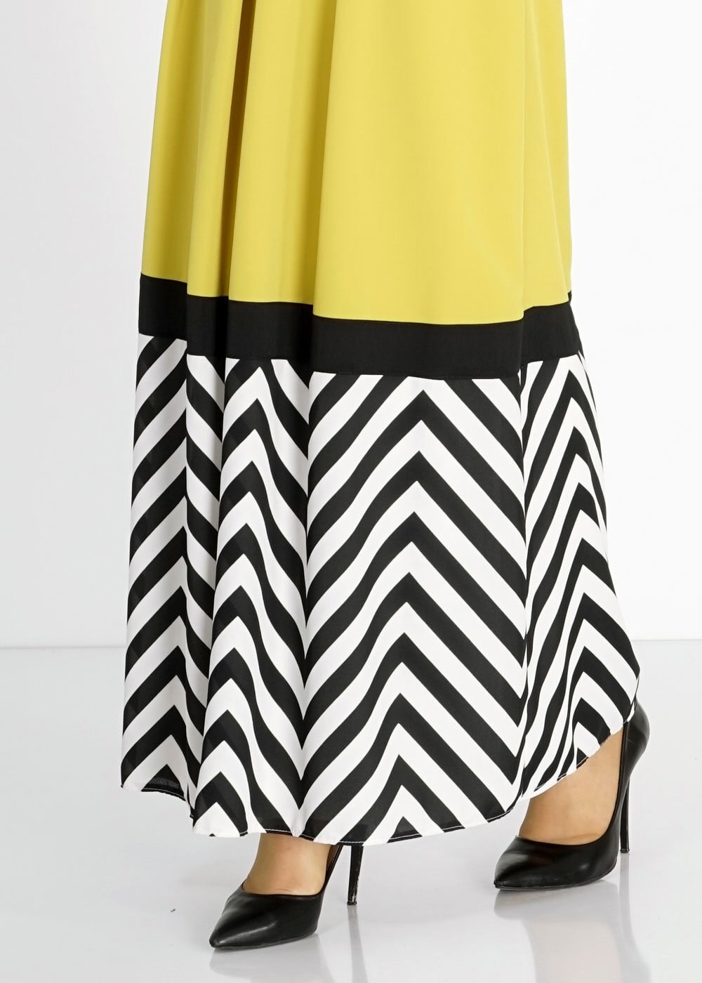 Tesettür giyim YEŞİL 6732 İndila Tesettür Etek