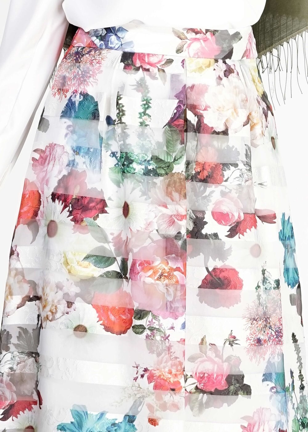 Tesettür giyim BEYAZ 6733 Ecrin Tesettür Etek