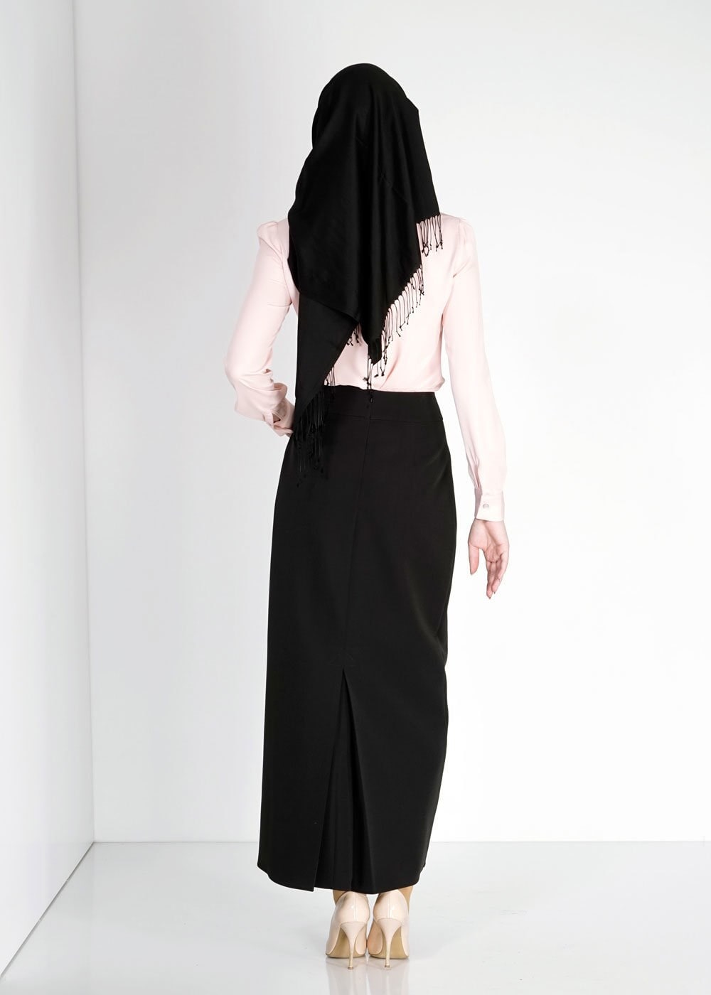 Tesettür giyim SİYAH 6739 Dilma Tesettür Etek