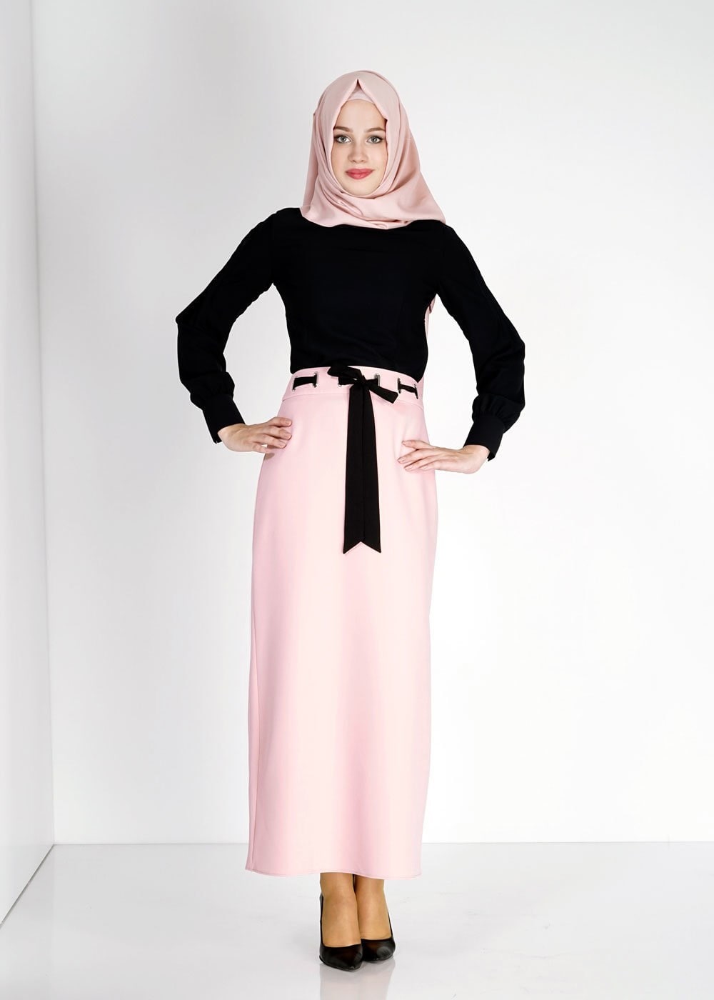 Tesettür giyim PUDRA 6739 Dilma Tesettür Etek
