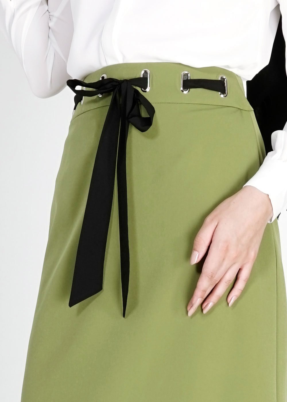 Tesettür giyim YEŞİL 6739 Dilma Tesettür Etek